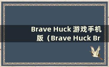 Brave Huck 游戏手机版（Brave Huck Brewery Code）